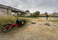 véloroute à Carcassonne, au niveau du pont SNCF