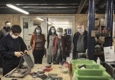 VISITE CATHERINE BOSSIS ET HELENE SANDRAGNE DANS LES LOCAUX D'IDEAL