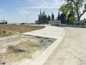 Chantier du giratoire du Griffoul, à Castelnaudary