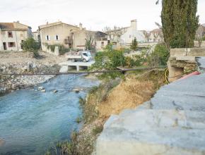 Dépose du pont de VILLEGAILHENC dans l'Aude