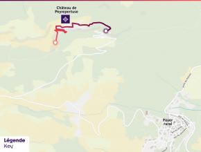 parcours de la flamme olympique à Peyrepertuse