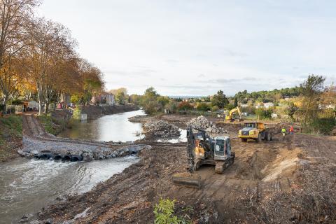 Travaux de rétablissement de la continuité écologique du Fresquel