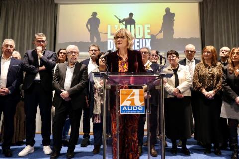 La présidente Hélène Sandragné a présenté ses vœux aux forces vives de l’Aude en présence des conseillers départementaux.