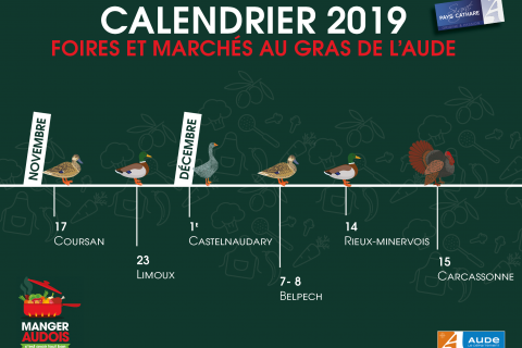 Calendrier 2019 foires et marchés au gras 2019