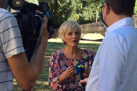 ITV rentrée Hélène Sandragné, présidente du Département de l'Aude