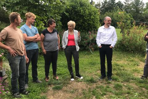 VISITE HELENE SANDRAGNE ET ANDRE VIOLA A LA MARGAUDE