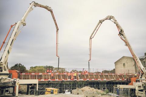 coulage du tablier du pont de Villegailhenc