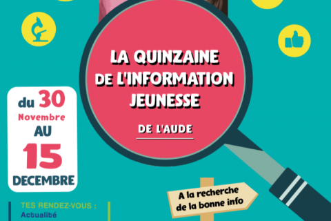 affiche de la Quinzaine de l'information jeunesse organisée par acti city