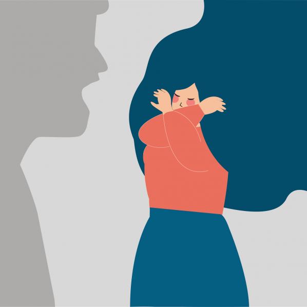 Illustration d'un homme criant sur une femme