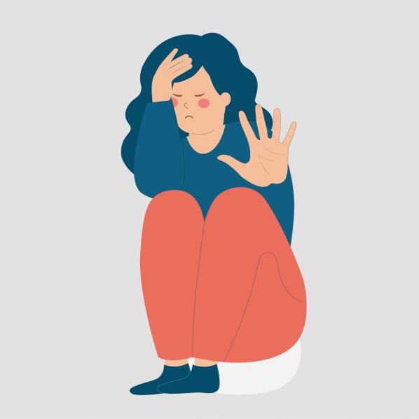 Illustration d'une femme victime de violences intrafamiliales