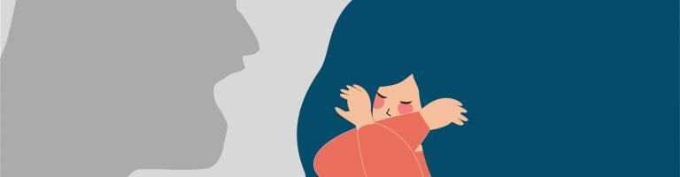 Illustration d'un homme criant sur une femme