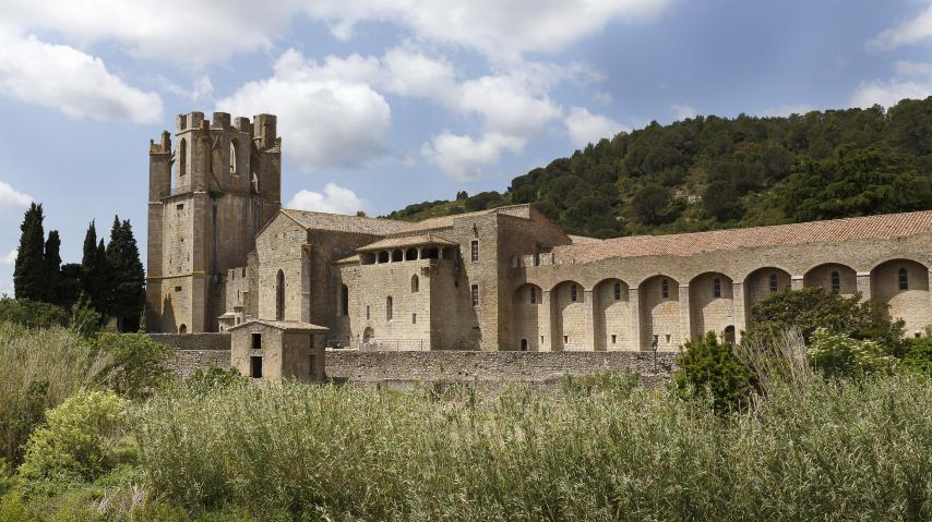 PLAN LARGE ABBAYE DE LAGRASSE DANS L'AUDE