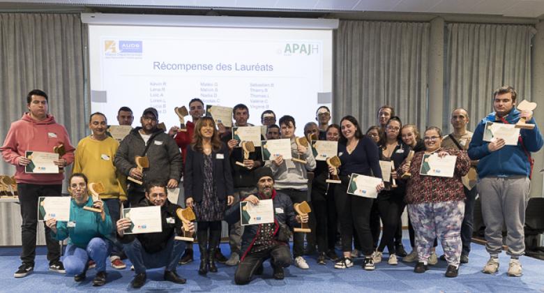 Les lauréats des premiers trophées des réussites organisés par la MDPH de l'Aude